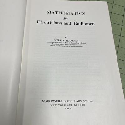 Slide Rule Manual, Slide Rule How to Use it (1874), Mathematics for Electricians & Radiomen (1942), Elements of Mathematics (1953)