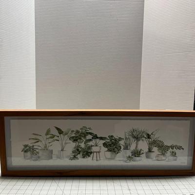 Marmont House Plant Framed Art  -- 30x10