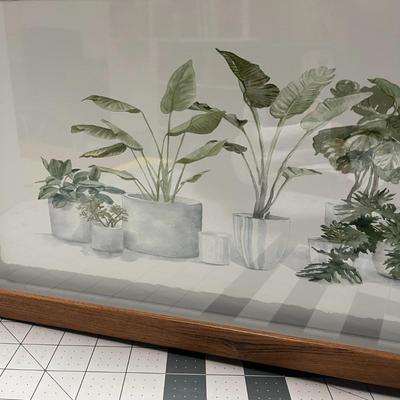 Marmont House Plant Framed Art  -- 30x10
