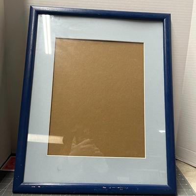 Blue Picture Frame with Mat  --  18x22