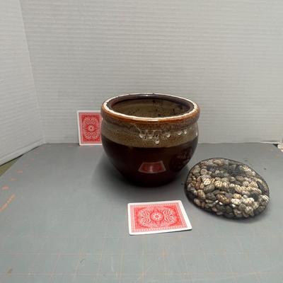Ceramic Pot with Rock Filler