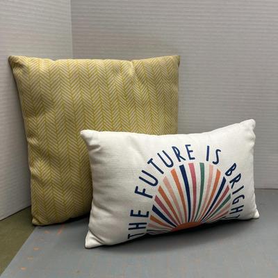 Throw Pillows - Yellow & The Future is Bright