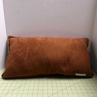 Brown Throw Pillow -- 22x12