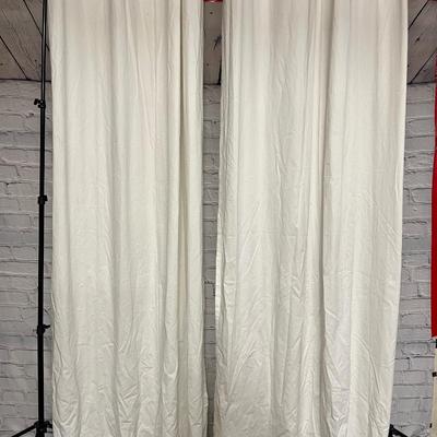 2 White Curtain Panels