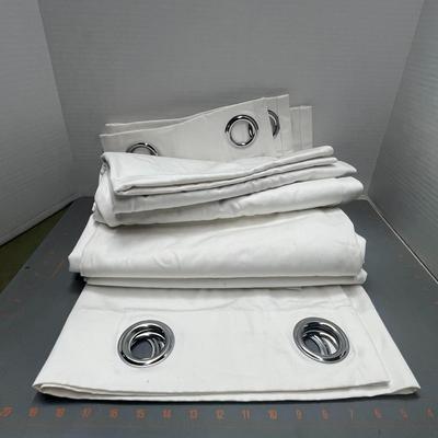 2 White Curtain Panels