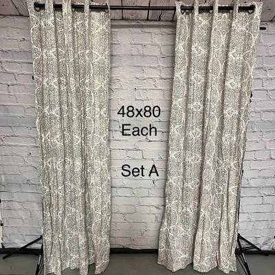 48x80 (each) Curtain Panel - Set A