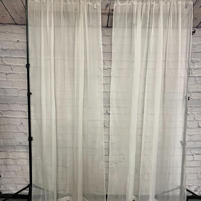 60x82 Sheer Curtain Panel Set