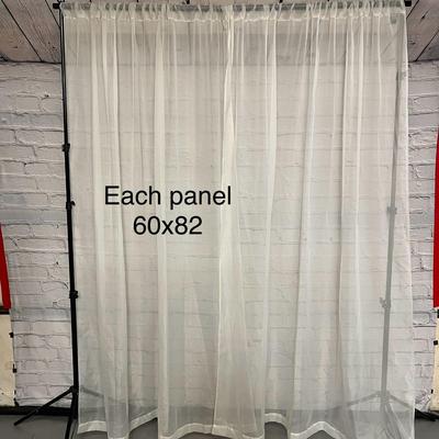 60x82 Sheer Curtain Panel Set