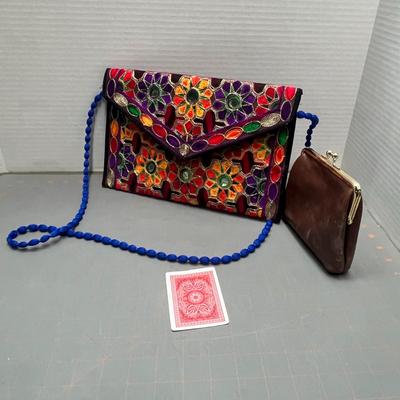 Indian Floral Purse & Coin Purse