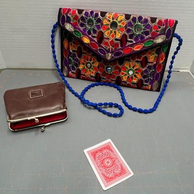 Indian Floral Purse & Coin Purse