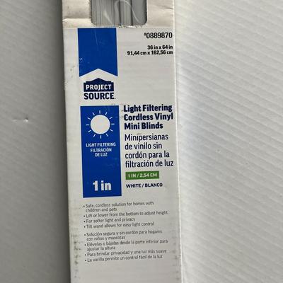 Light Filtering Cordless Vinyl Mini Blinds -- 36x64