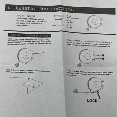 2 Retractable Clotheslines