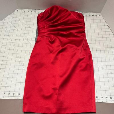 Red Cocktail Dress & Clutch - Size 4