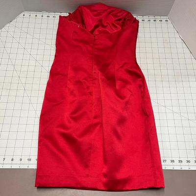 Red Cocktail Dress & Clutch - Size 4