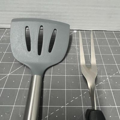 Meat Fork and Spatula