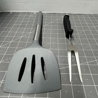 Meat Fork and Spatula