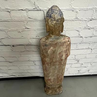 Vintage Stone Buddha -- 40x10x7
