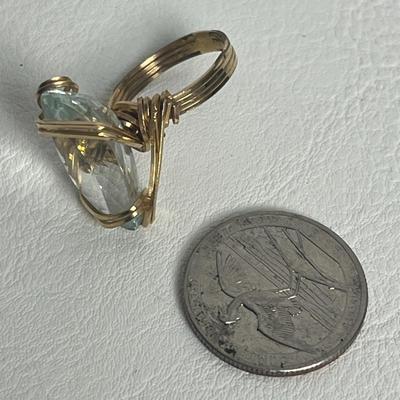 Chico's Silver Beaded Necklace, Ring, and Earrings (9)