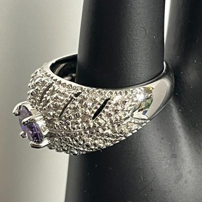 Silver Infinity Pendant Necklace, Earrings, and Ring (17)