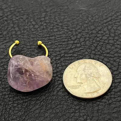 Pink Beaded Necklace, Ring, and Clip-on Earrings (18)
