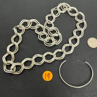 Silver Chain Necklace and Bracelet (19)