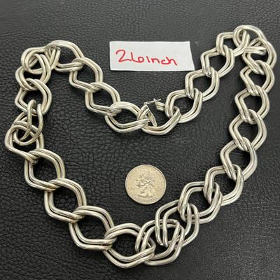 Silver Chain Necklace and Bracelet (19)