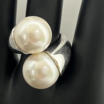 Sugarfix Faux Pearl Necklace and Ring (20)