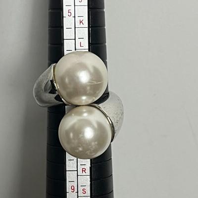 Sugarfix Faux Pearl Necklace and Ring (20)