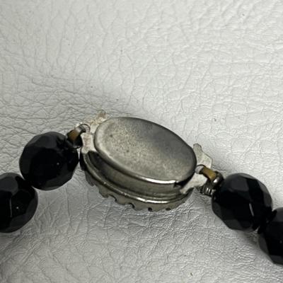 Black Beaded Necklace and Ring (30)