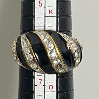 Black Beaded Necklace and Ring (30)