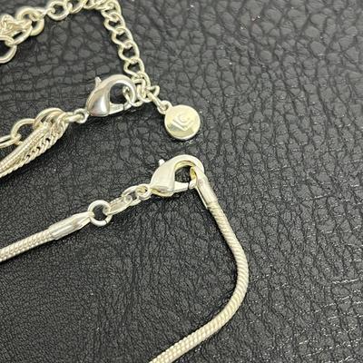 Silver Necklaces and Blue Earrings (45)
