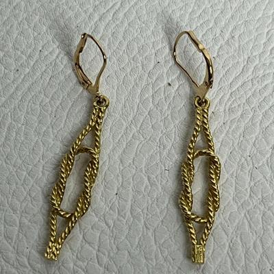 Gold Necklace, Earrings, and Pin (54)