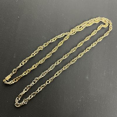Gold Chain, Glass Pendant, and Bracelet (57)