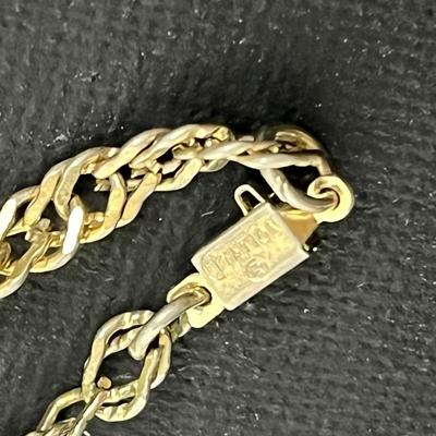 Gold Chain, Glass Pendant, and Bracelet (57)