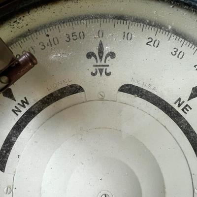 804 WWII 1941 Brass Navy Ship Compass by Lionel Corp.