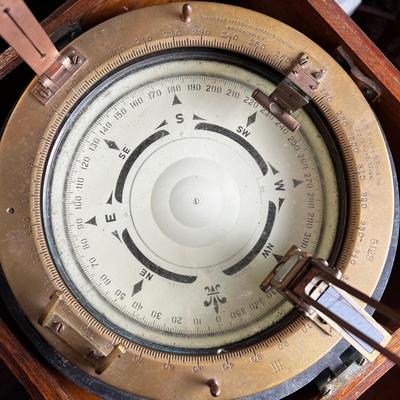 804 WWII 1941 Brass Navy Ship Compass by Lionel Corp.