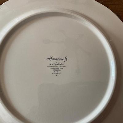 H585 Large Noritake Chargers & Glass Cake Plate w/ Dome Cover