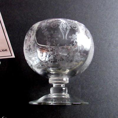 Vintage Cambridge Glass Diane Pattern Footed Mayo