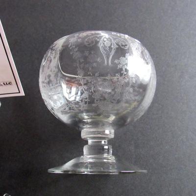 Vintage Cambridge Glass Diane Pattern Footed Mayo