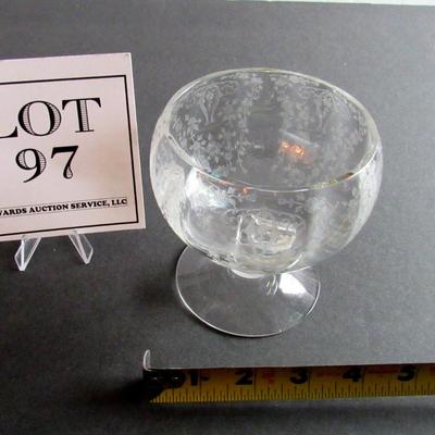 Vintage Cambridge Glass Diane Pattern Footed Mayo