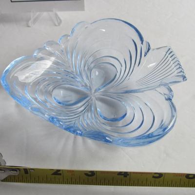 Vintage Cambridge Glass Co Blue Caprice Spade Shaped Dish