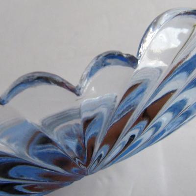 Vintage Cambridge Glass Co Blue Caprice Spade Shaped Dish