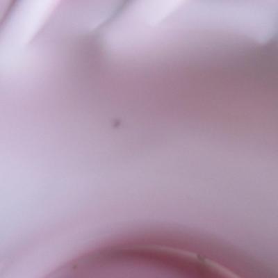 Vintage Fenton Old Shell Shaped Large Pink Cased Glass Bowl