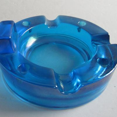 Vintage Fenton Iridized Match and Cigarette Holder Ashtray