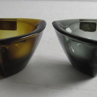 Two Vintage MCM Nuutajarvi Notsio Finland Small Dishes