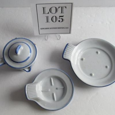 Vintage Heavy Enameled Cast Iron Warming Set, Husqvarna, Sweden