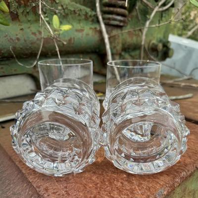 Rosenthal Holdfast Pattern Double Old Fashion Glasses Set of 4.