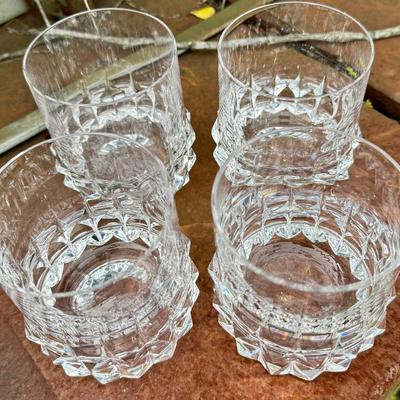 Rosenthal Holdfast Pattern Double Old Fashion Glasses Set of 4.