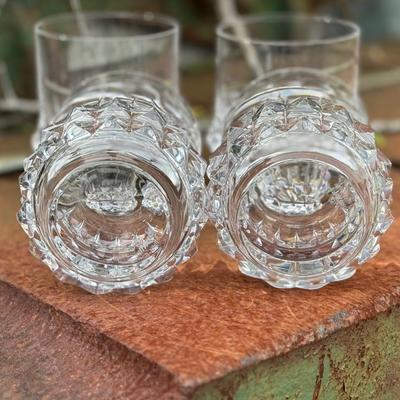 Rosenthal Holdfast Pattern Double Old Fashion Glasses Set of 4.