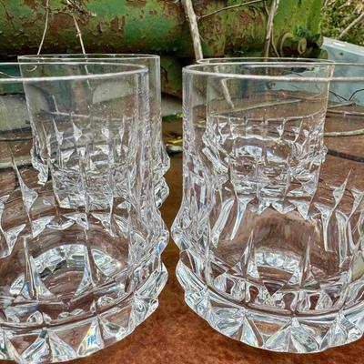 Rosenthal Holdfast Pattern Double Old Fashion Glasses Set of 4.